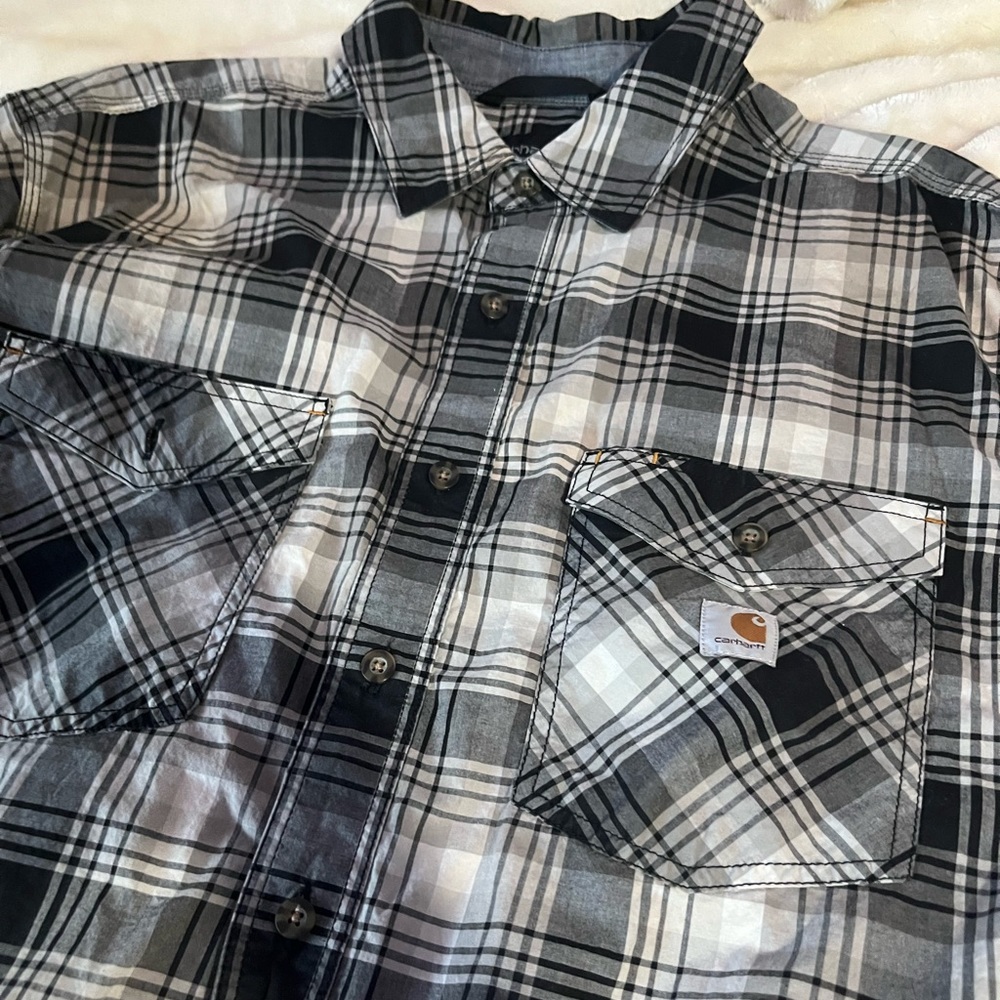 Carhartt Men's Rugged Flex Relaxed Fit Lightweight Button Down Long Sleeve Shirt - Picture 2 of 8
